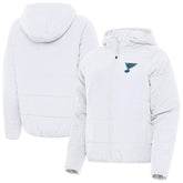 NHL St. Louis Blues Antigua Women's Raglan Universe Full-Zip Hooded Jacket - White