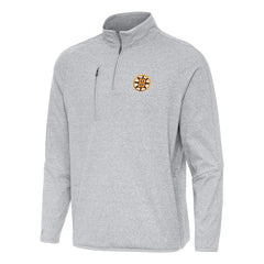 NHL Boston Bruins Antigua Certain Tri-Blend Quarter-Zip Top - Heather Gray