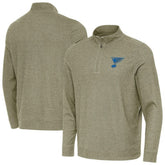 NHL St. Louis Blues Antigua Subtle Quarter-Zip Sweatshirt - Olive