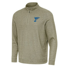 NHL St. Louis Blues Antigua Subtle Quarter-Zip Sweatshirt - Olive
