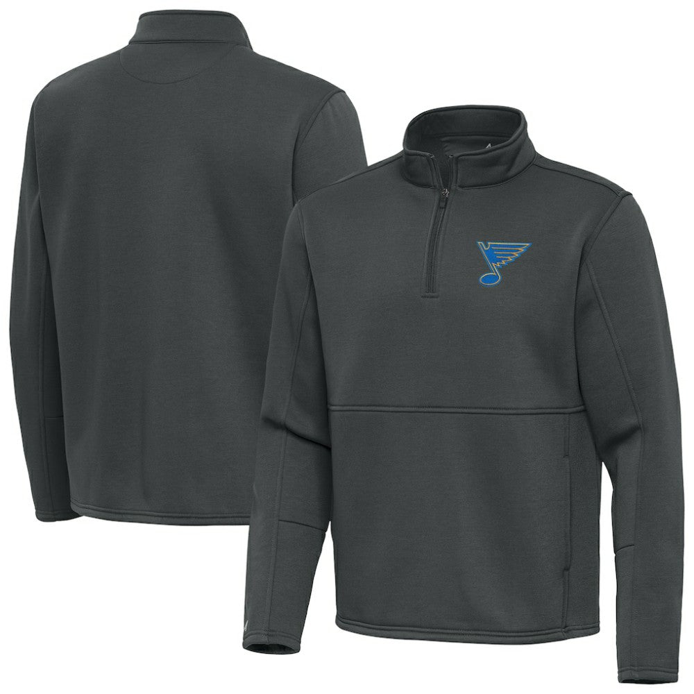 NHL St. Louis Blues Antigua Twist Quarter-Zip Pullover Jacket - Pewter