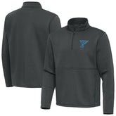 NHL St. Louis Blues Antigua Twist Quarter-Zip Pullover Jacket - Pewter
