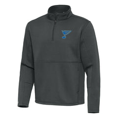 NHL St. Louis Blues Antigua Twist Quarter-Zip Pullover Jacket - Pewter
