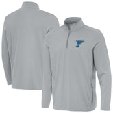 NHL St. Louis Blues Antigua Perilous Quarter-Zip Sweatshirt - Gray