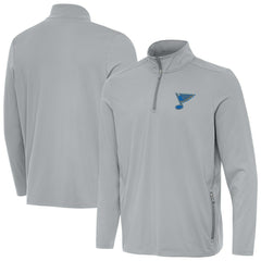 NHL St. Louis Blues Antigua Perilous Quarter-Zip Sweatshirt - Gray