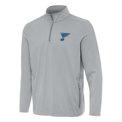 NHL St. Louis Blues Antigua Perilous Quarter-Zip Sweatshirt - Gray