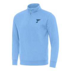 NHL St. Louis Blues Antigua Victory Quarter-Zip Pullover Top - Blue