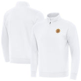 NHL Boston Bruins Antigua Victory Quarter-Zip Pullover Top - White