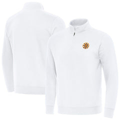 NHL Boston Bruins Antigua Victory Quarter-Zip Pullover Top - White