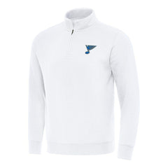 NHL St. Louis Blues Antigua Victory Quarter-Zip Pullover Top - White