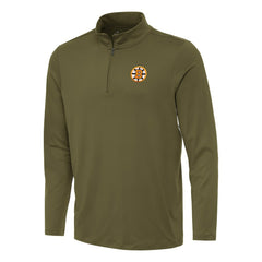 NHL Boston Bruins Antigua Reprocess Quarter-Zip Pullover - Olive
