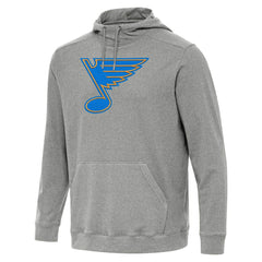 NHL St. Louis Blues Antigua Cloud Pullover Hoodie - Heather Black