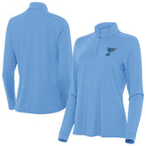 NHL St. Louis Blues Antigua Women's Intent Quarter-Zip Pullover - Blue