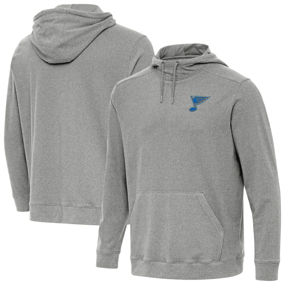 NHL St. Louis Blues Antigua Cloud Pullover Hoodie - Heather Black