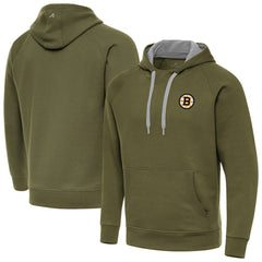 NHL Boston Bruins Antigua Victory Pullover Hoodie - Olive