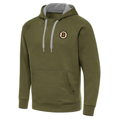 NHL Boston Bruins Antigua Victory Pullover Hoodie - Olive