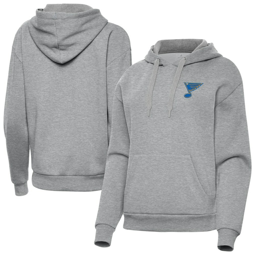 NHL St. Louis Blues Antigua Women's Victory Pullover Hoodie - Heather Gray