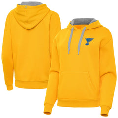 NHL St. Louis Blues Antigua Women's Victory Pullover Hoodie - Gold