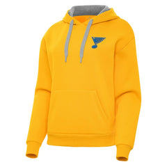 NHL St. Louis Blues Antigua Women's Victory Pullover Hoodie - Gold
