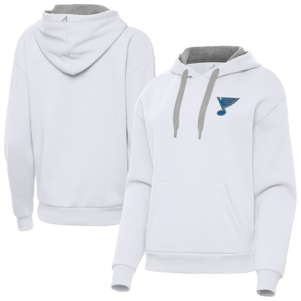 NHL St. Louis Blues Antigua Women's Victory Pullover Hoodie - White
