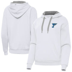 NHL St. Louis Blues Antigua Women's Victory Pullover Hoodie - White