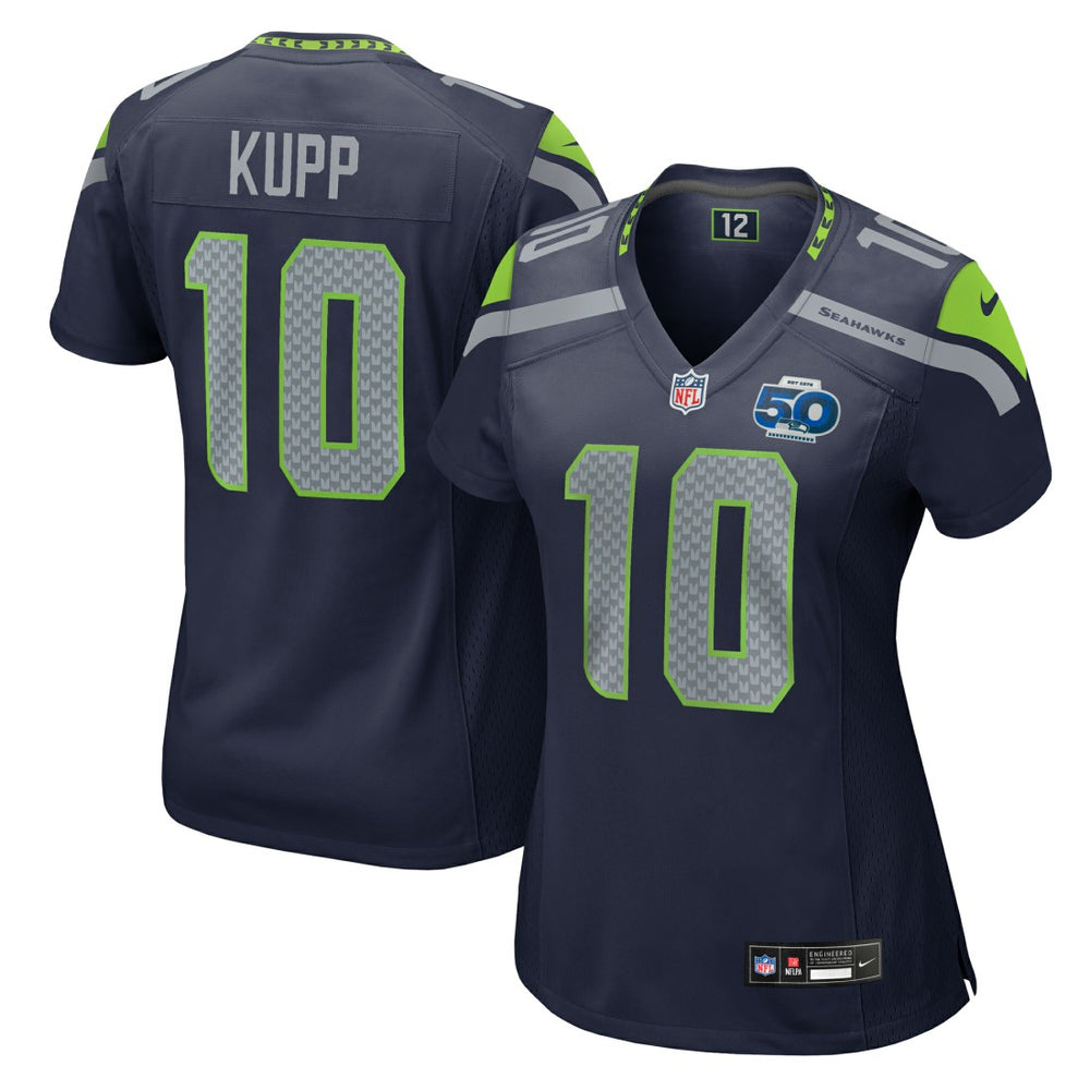 NFL Cooper Kupp Seattle Seahawks Women's Team 50th Season Game Jersey - College Navy
