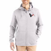 Houston Texans Cutter & Buck Roam Epic Comfort Recycled Full-Zip Hoodie Jacket Gray