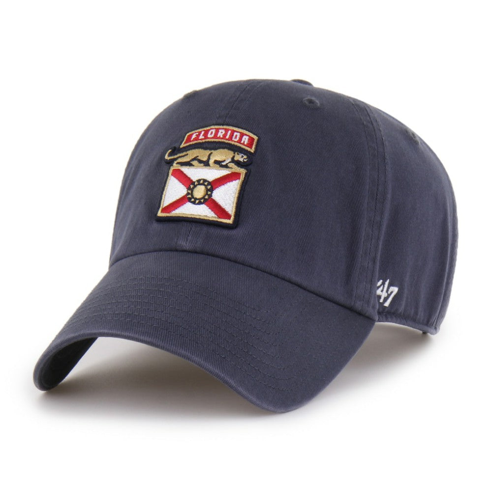 NHL Florida Panthers '47 Alternate Logo Clean Up Adjustable Hat - Navy