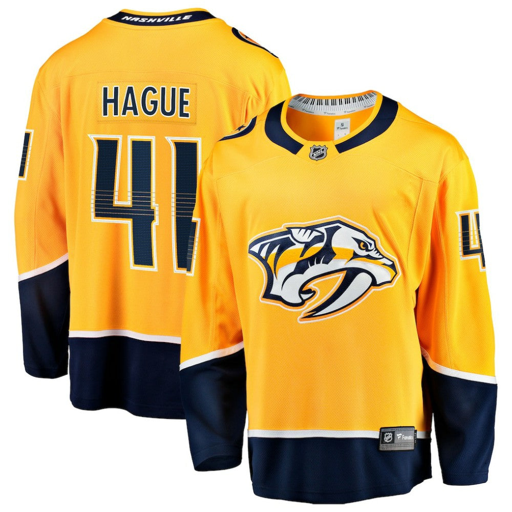 NHL Nicolas Hague Nashville Predators Fanatics Home Breakaway Jersey - Gold