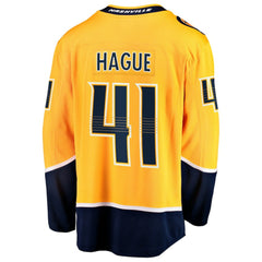 NHL Nicolas Hague Nashville Predators Fanatics Home Breakaway Jersey - Gold