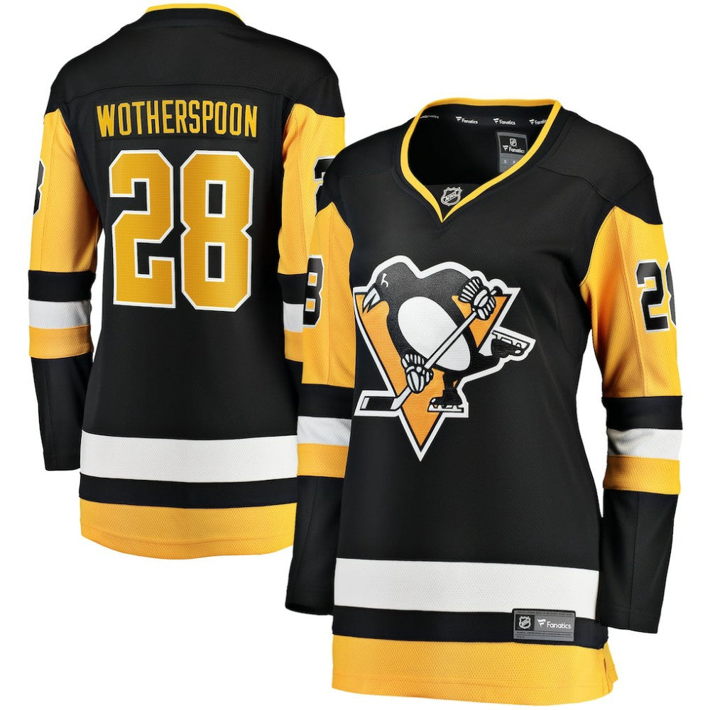 NHL Parker Wotherspoon Pittsburgh Penguins Fanatics Women's Home Breakaway Jersey - Black
