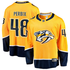 NHL Nick Perbix Nashville Predators Fanatics Home Breakaway Jersey - Gold