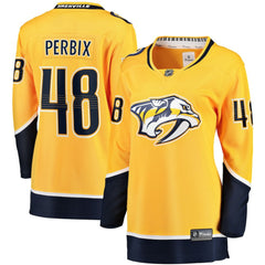 NHL Nick Perbix Nashville Predators Fanatics Women's Home Breakaway Jersey - Gold