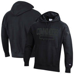 Washington Commanders Champion Tonal Reverse Weave Fleece Hoodie Black