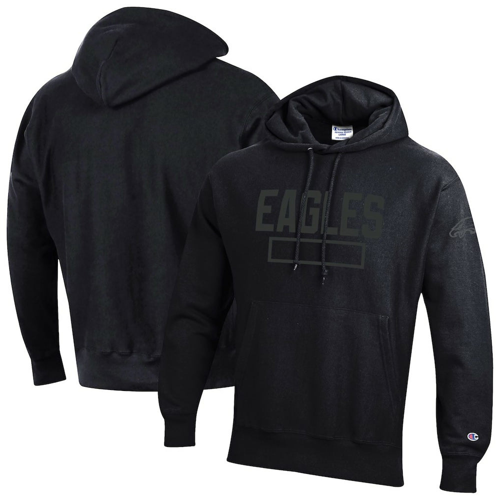 Philadelphia Eagles Champion Tonal Reverse Weave Fleece Hoodie Black