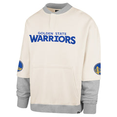 Golden State Warriors '47 Crossover Collection Trifecta Double Layered Fleece Sweatshirt Cream