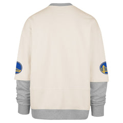 Golden State Warriors '47 Crossover Collection Trifecta Double Layered Fleece Sweatshirt Cream