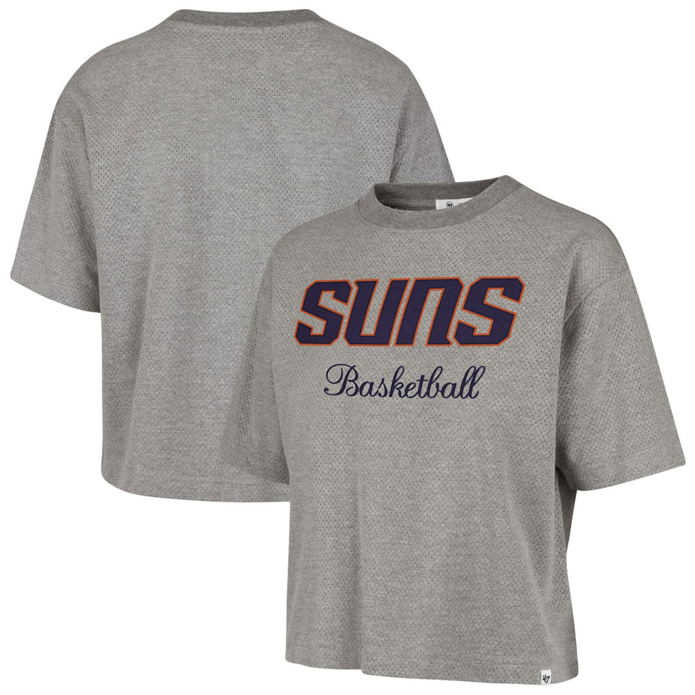Phoenix Suns '47 Women's Pivot Drop Needle Cropped T-Shirt Gray