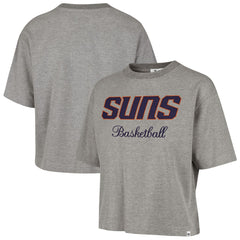 Phoenix Suns '47 Women's Pivot Drop Needle Cropped T-Shirt Gray