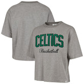 Boston Celtics '47 Women's Pivot Drop Needle Cropped T-Shirt Gray