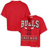 Chicago Bulls '47 Women's Elation Oversized Notch Neck T-Shirt Red