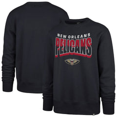 New Orleans Pelicans '47 Unisex Brush By Headline Crewneck Sweatshirt Navy