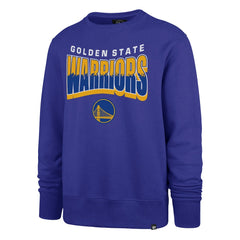 Golden State Warriors '47 Unisex Brush By Headline Crewneck Sweatshirt Royal