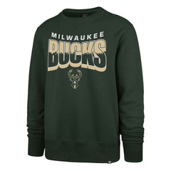 Milwaukee Bucks '47 Unisex Brush By Headline Crewneck Sweatshirt Hunter Green