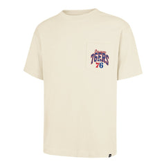 Philadelphia 76ers '47 Unisex Crossover Collection Foundation Pocket T-Shirt Cream