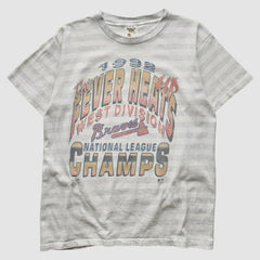 Atlanta Braves 1992 T-Shirt - Gray - S By Fanatics Real Vintage T-shirts
