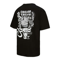 Chicago Bulls Hardwood Classics Overlap T-Shirt Black