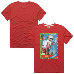Jerry Rice San Francisco 49ers Homage Unisex NFL Topps Trading Card Tri-Blend T-Shirt Scarlet