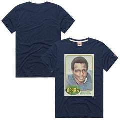 Walter Payton Chicago Bears Homage Unisex NFL Topps Trading Card Tri-Blend T-Shirt Navy