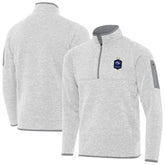 France National Team Antigua Elevate Quarter-Zip Pullover Heather Gray